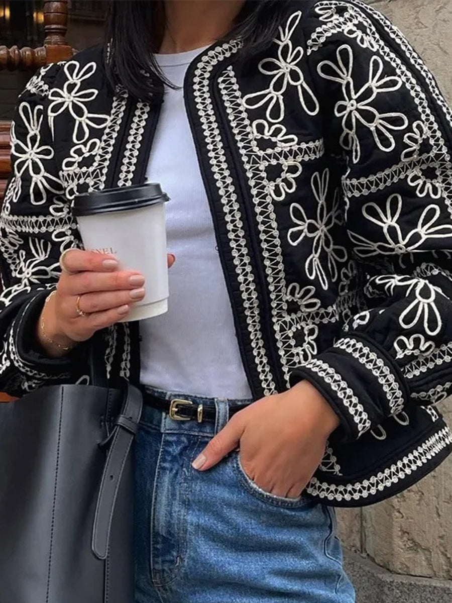 Printed Fashion Long Sleeve Coat