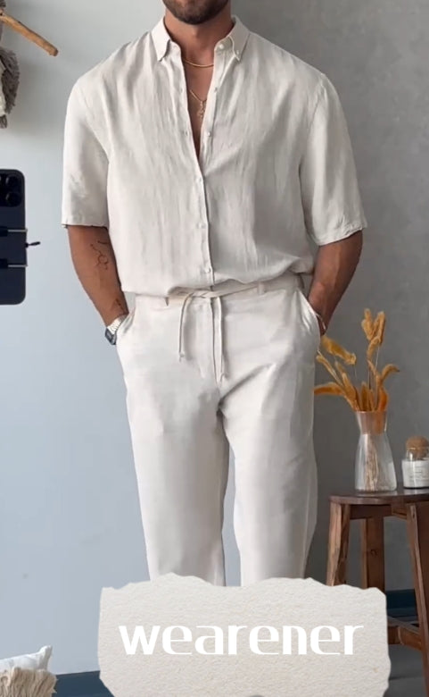 High-grade imported linen suit