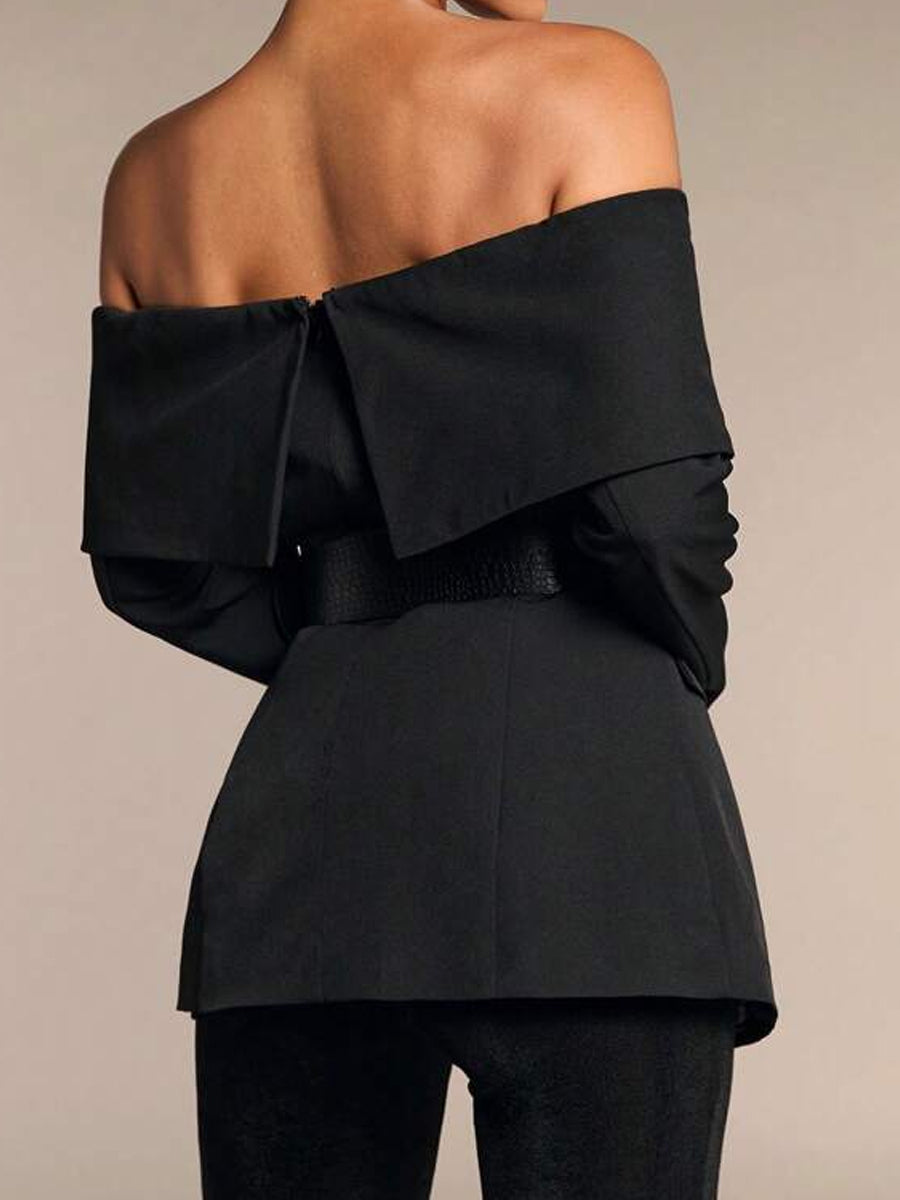 Fashion Off Shoulder Two-piece Set