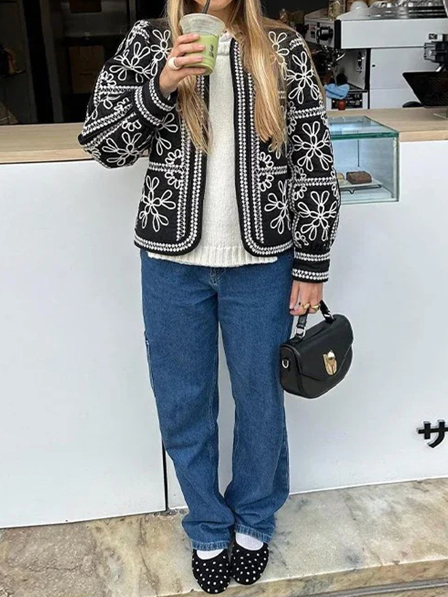 Printed Fashion Long Sleeve Coat