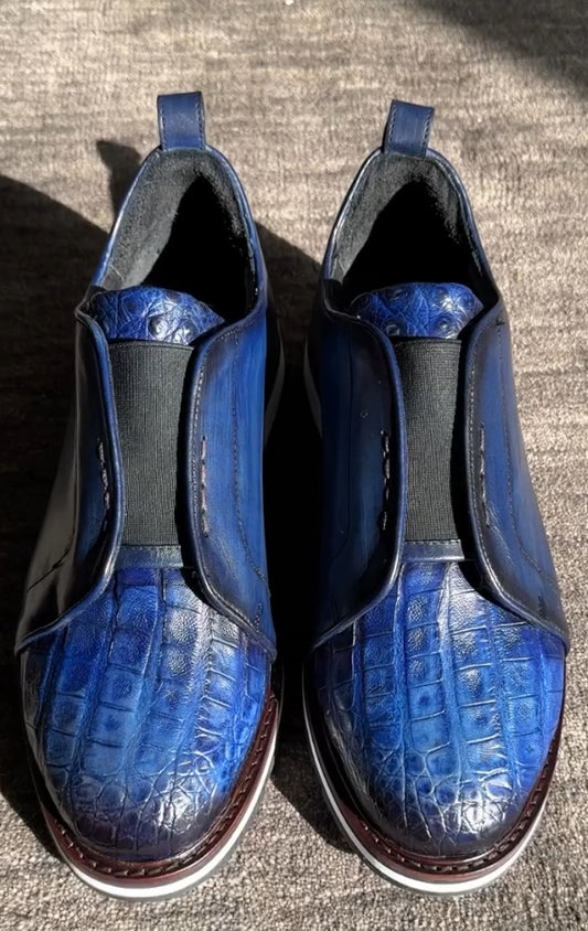 Haze blue advanced business men's shoes