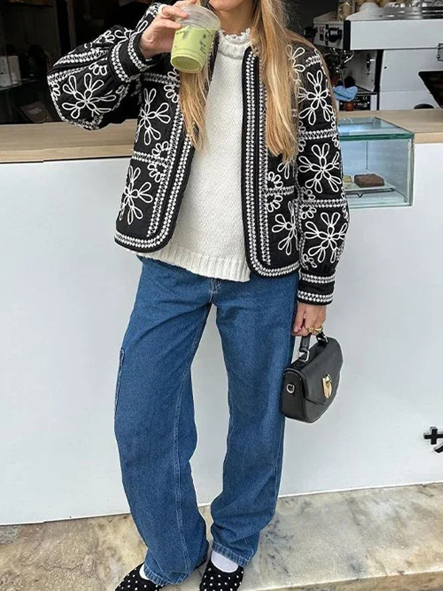 Printed Fashion Long Sleeve Coat