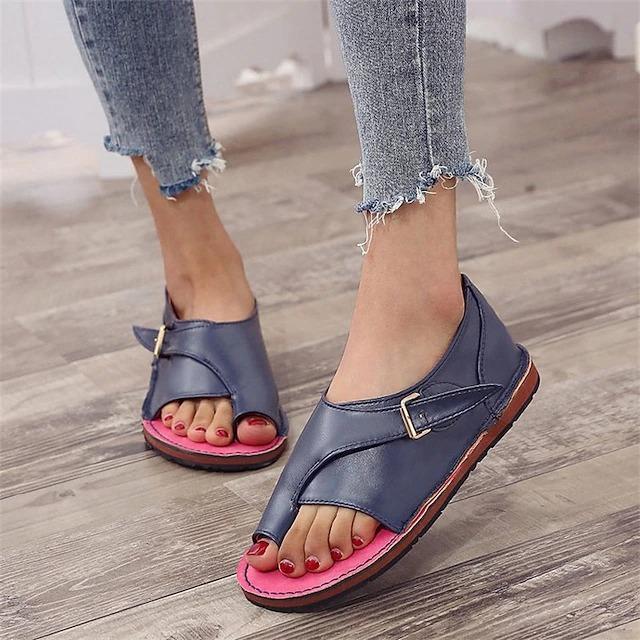 Women's Sandals Flat Sandals Orthopedic Sandals Bunion Sandals Plus Size Outdoor Daily Beach Summer Flat Open Toe