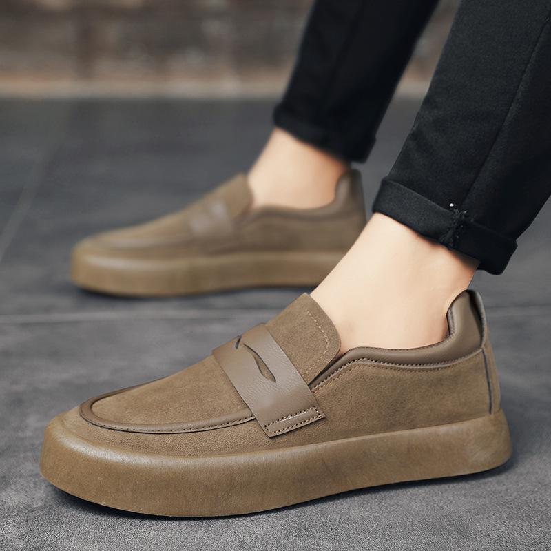 Pure suede  versatile platform casual shoes