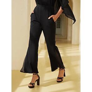 Satin One Shoulder Pocket Elegant Jumpsuit