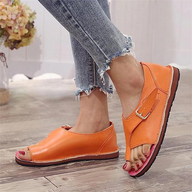 Women's Sandals Flat Sandals Orthopedic Sandals Bunion Sandals Plus Size Outdoor Daily Beach Summer Flat Open Toe