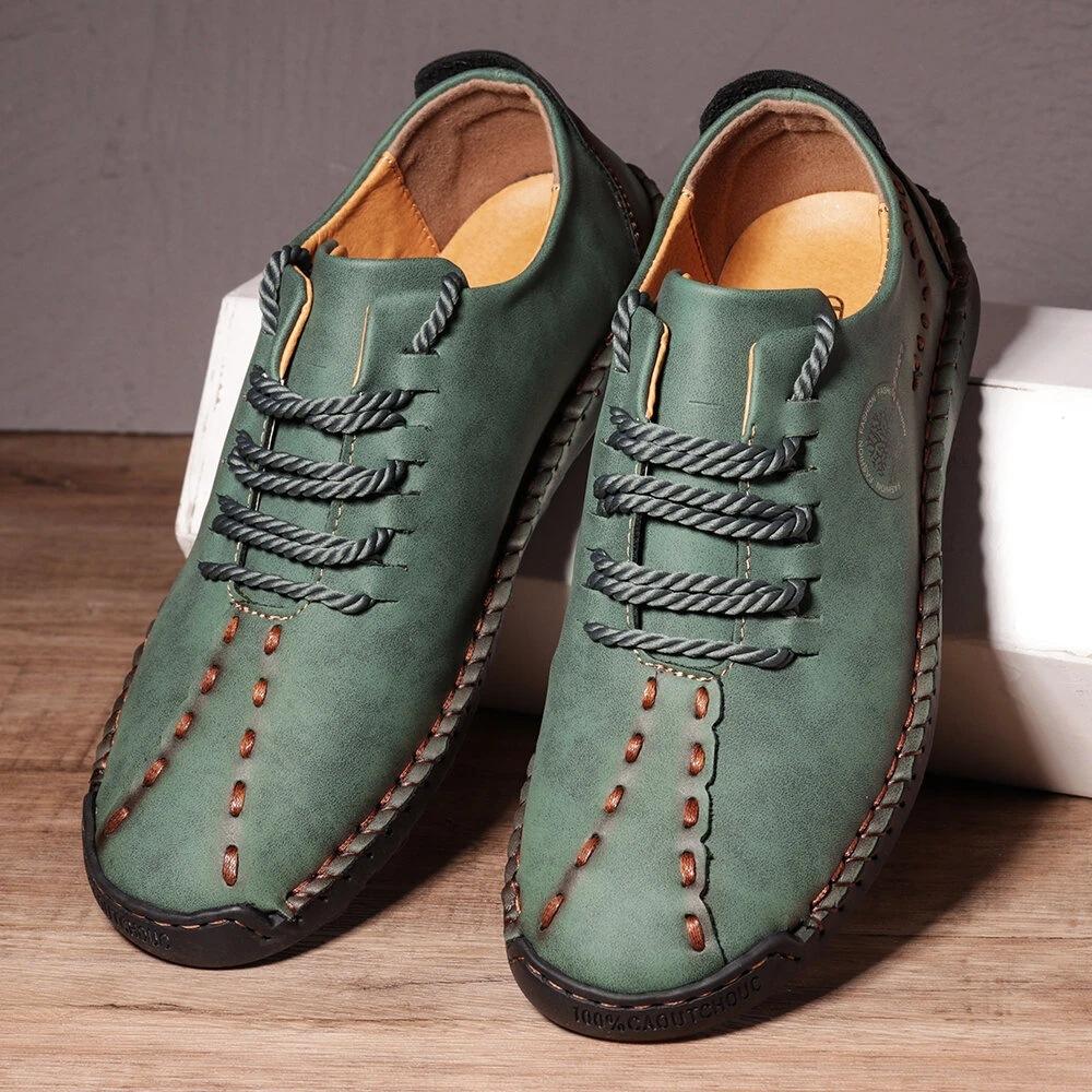 Men's Oxford Handmade Shoes Comfortable Shoes Large Size Casual Outdoor Daily PU Breathable