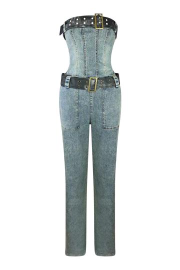 Double Belt Vintage Jumpsuit