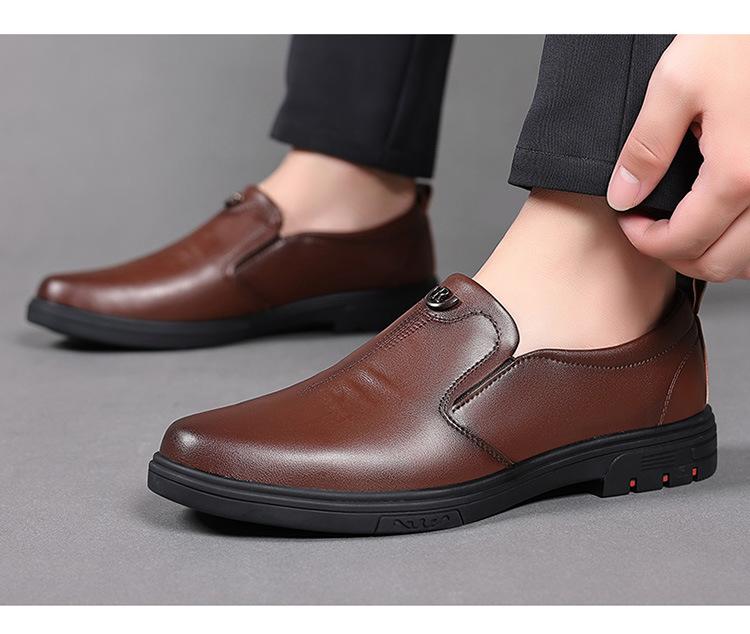 New extra-large business casual leather shoes