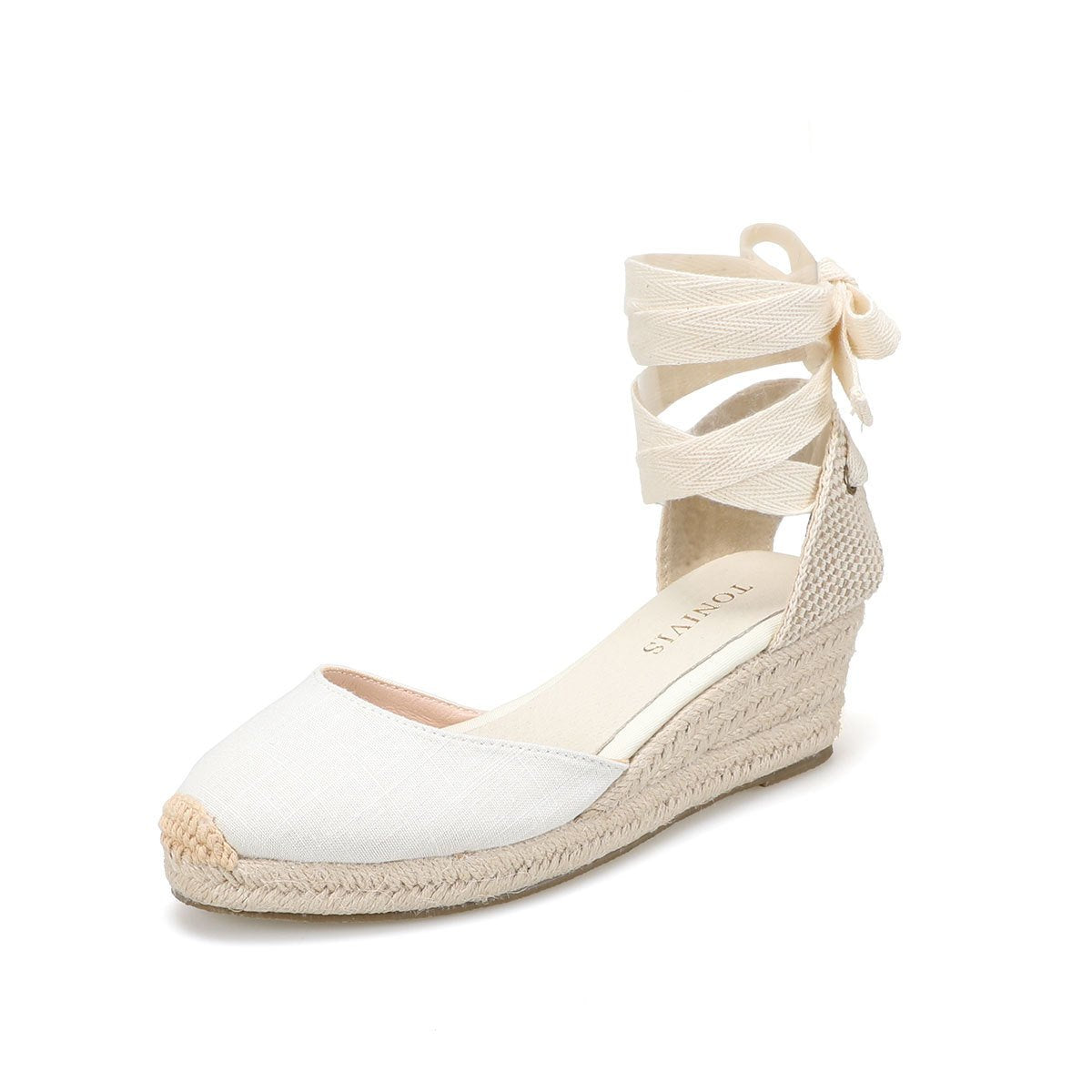 Women's espadrille strappy wedge shoes