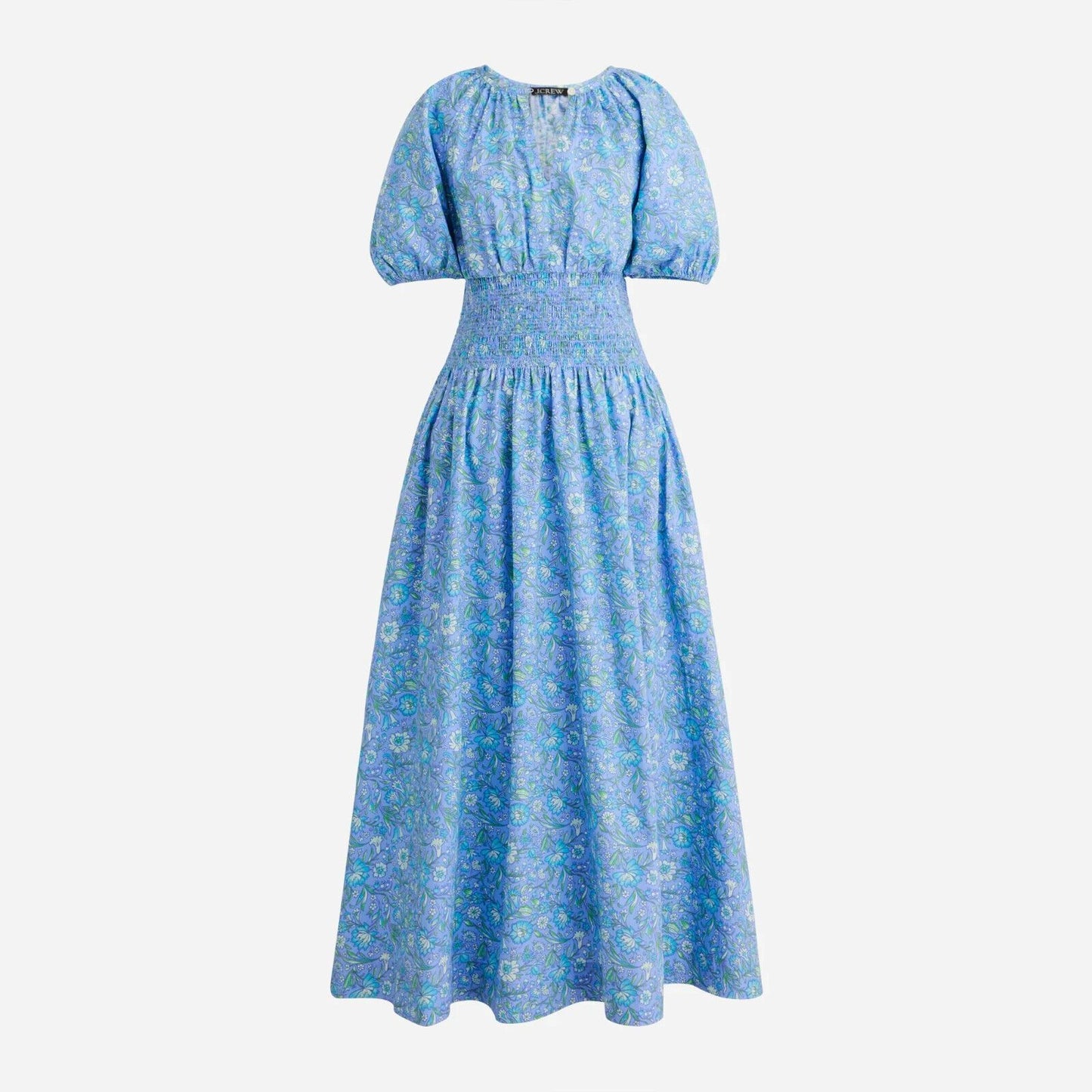 Smocked-Waist Midi Dress