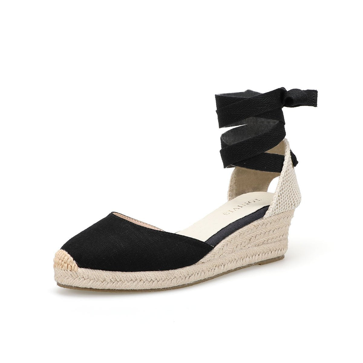 Women's espadrille strappy wedge shoes