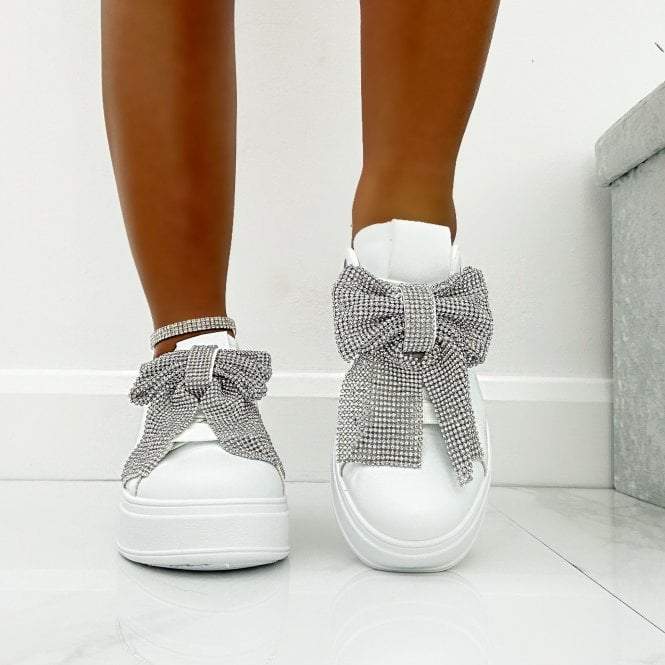 Sparkly Bow Casual Sneakers