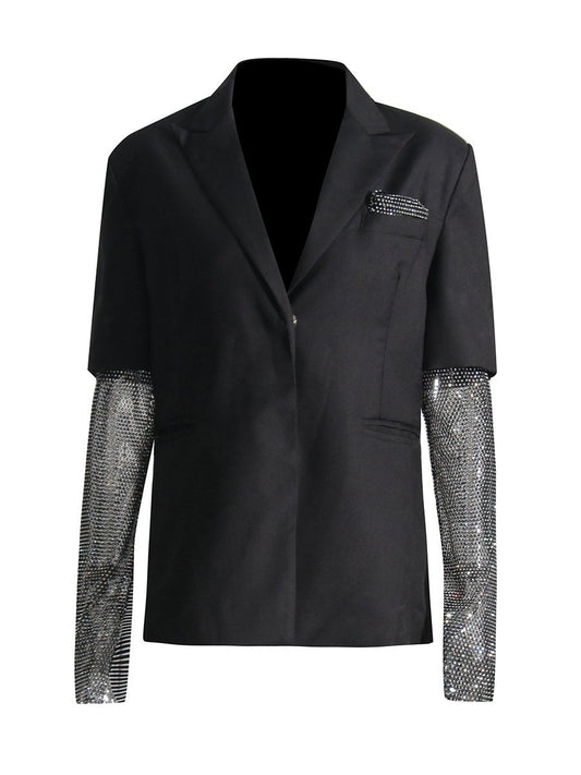 Chic Similar Sleeves Stitching Blazer