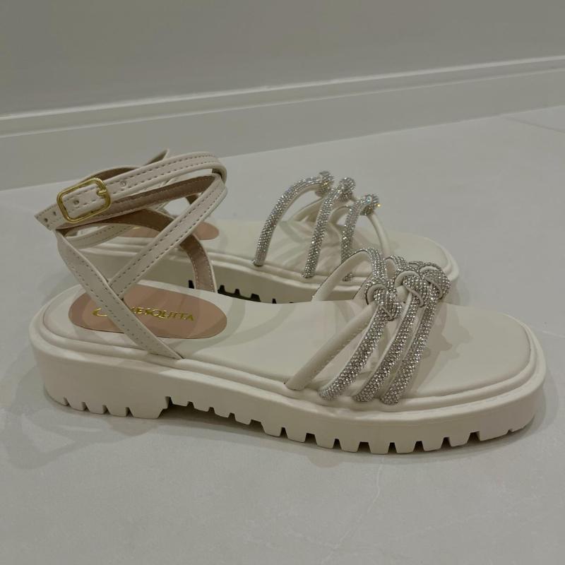 Rhinestone Platform Strappy Sandals