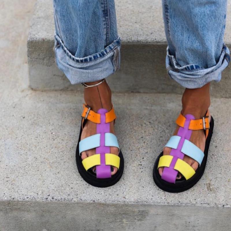 Colorful Woven Casual Hollow Shoes