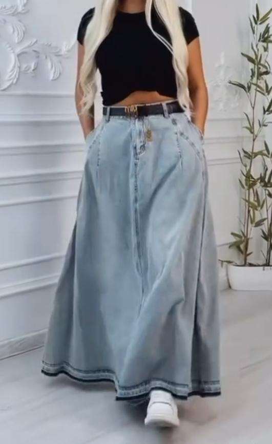 Fashion design denim umbrella skirt