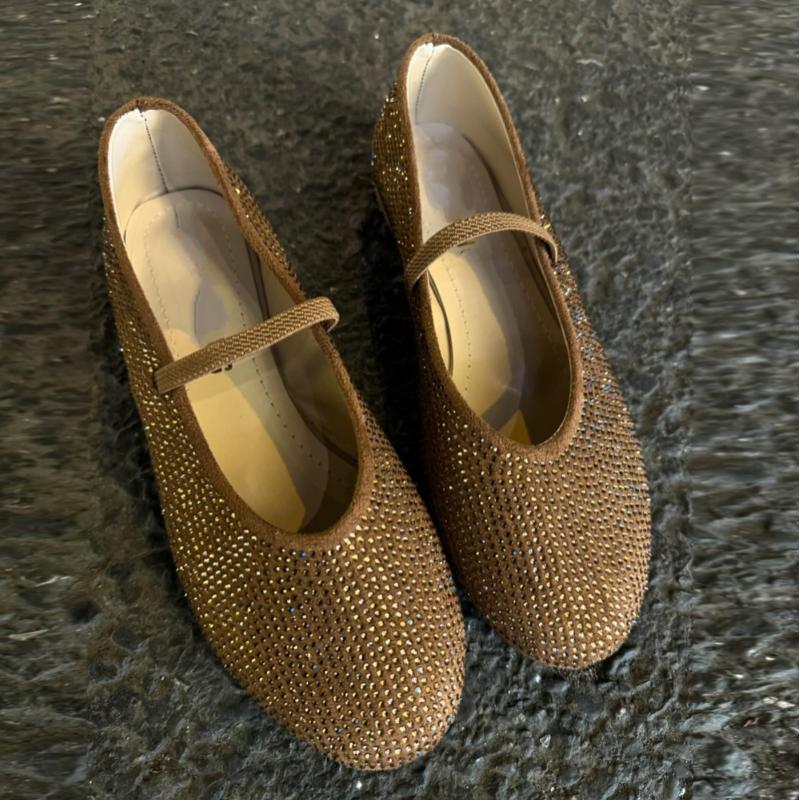 Sparkly Rhinestone Ballet Flats