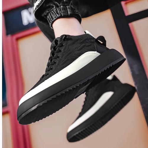 Men's Sneakers Sporty Look Comfort Shoes Walking Casual Athletic PU Breathable Loafer