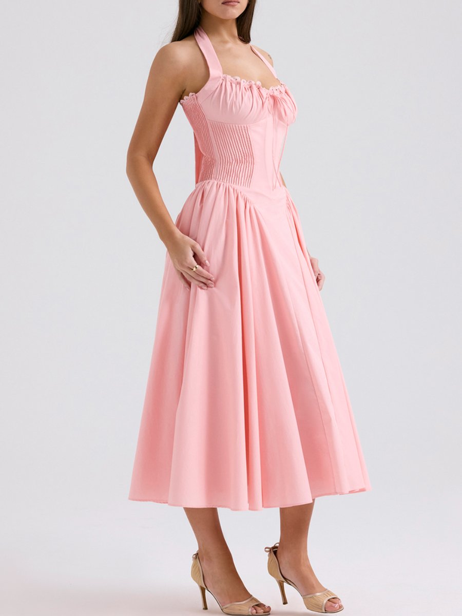 Pink halterneck  dress