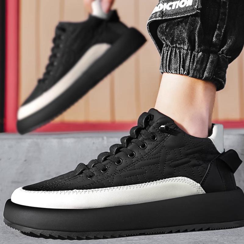 Men's Sneakers Sporty Look Comfort Shoes Walking Casual Athletic PU Breathable Loafer