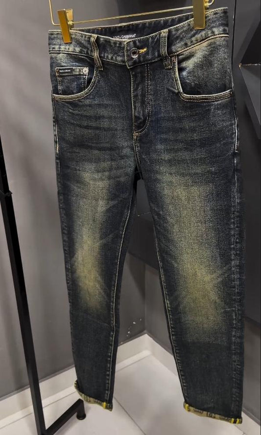 Crown printed jeans