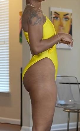 Bright yellow fashion sexy swimsuit