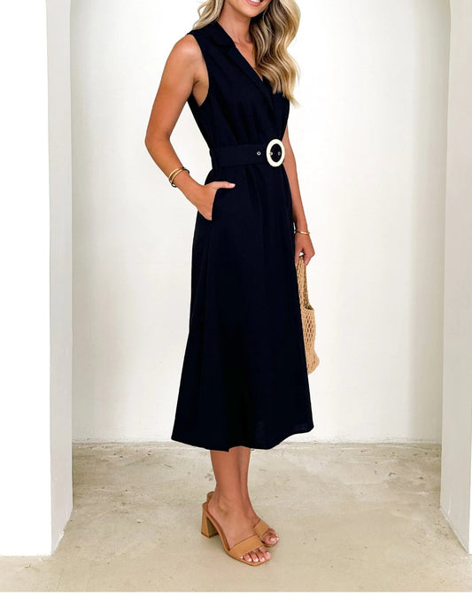 Navy Midi Dress