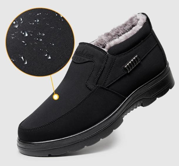 Waterproof warm velvet padded men's shoes