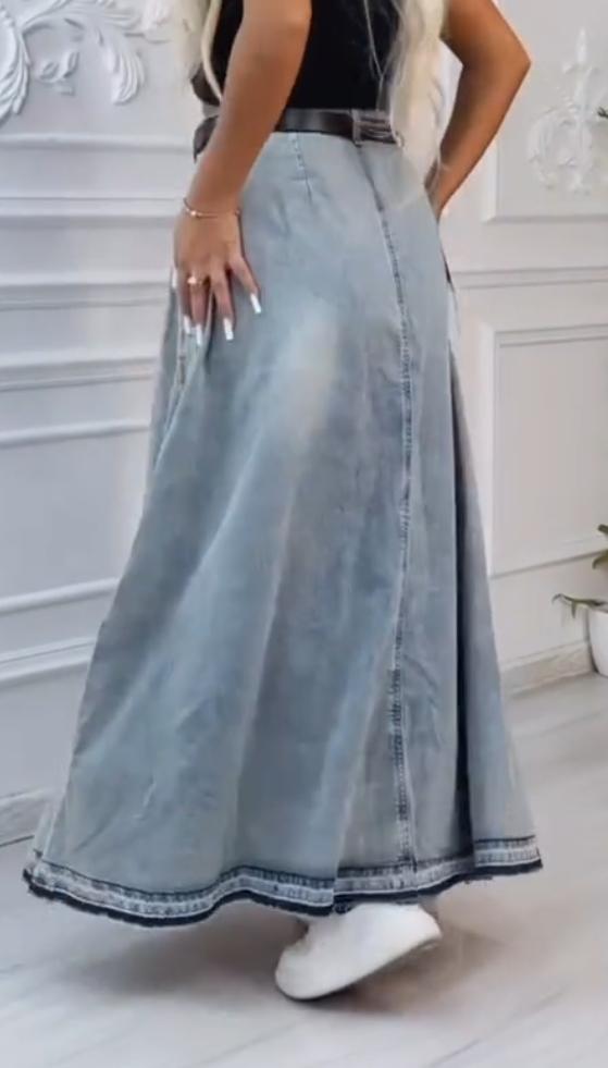 Fashion design denim umbrella skirt