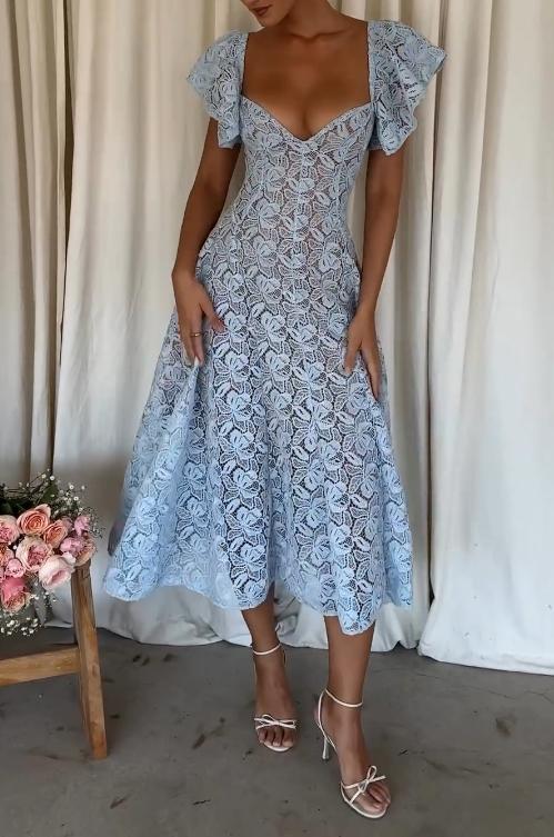 Light blue lace dress