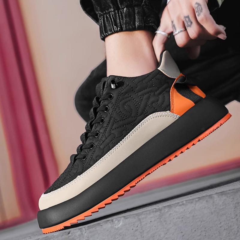 Men's Sneakers Sporty Look Comfort Shoes Walking Casual Athletic PU Breathable Loafer